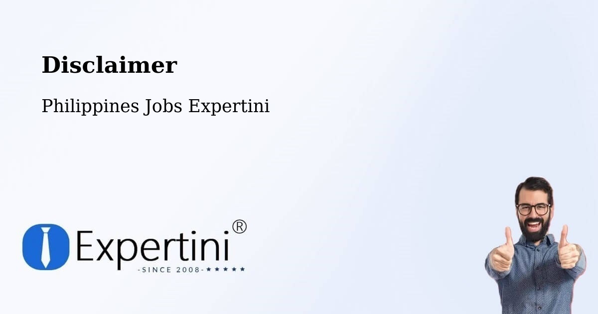Disclaimer – Calamba - Philippines Jobs Expertini