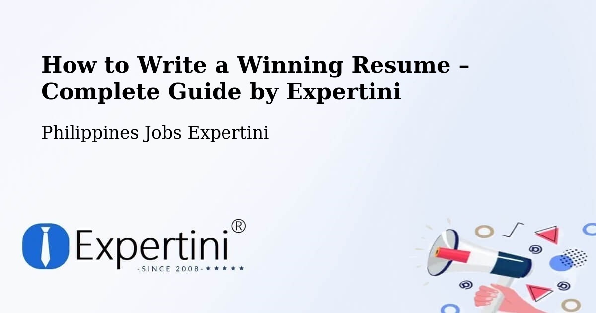 Resume Writing Guide for Job Seekers – Calamba - Calamba, Philippines Jobs Expertini